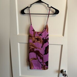 Floral satin medium express cami- NWOT